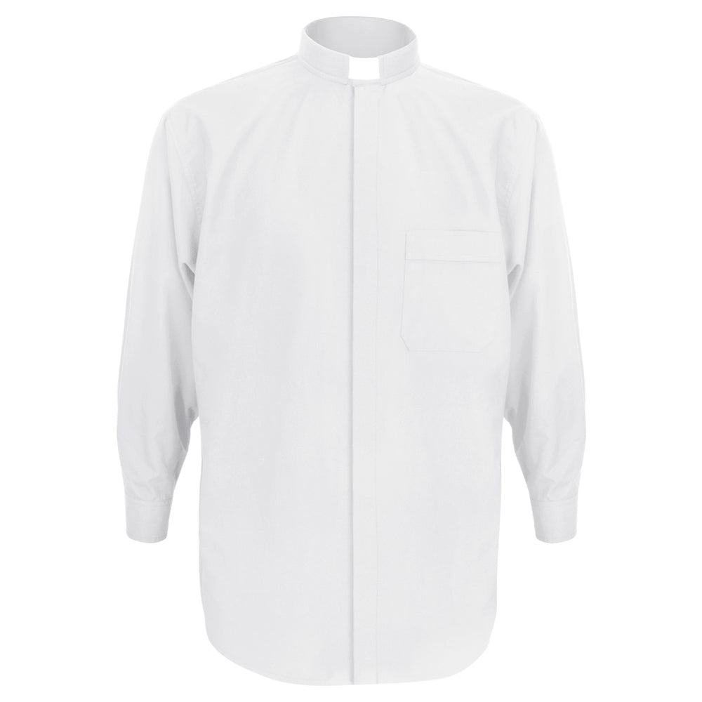 White Long Sleeve Clergy Shirt