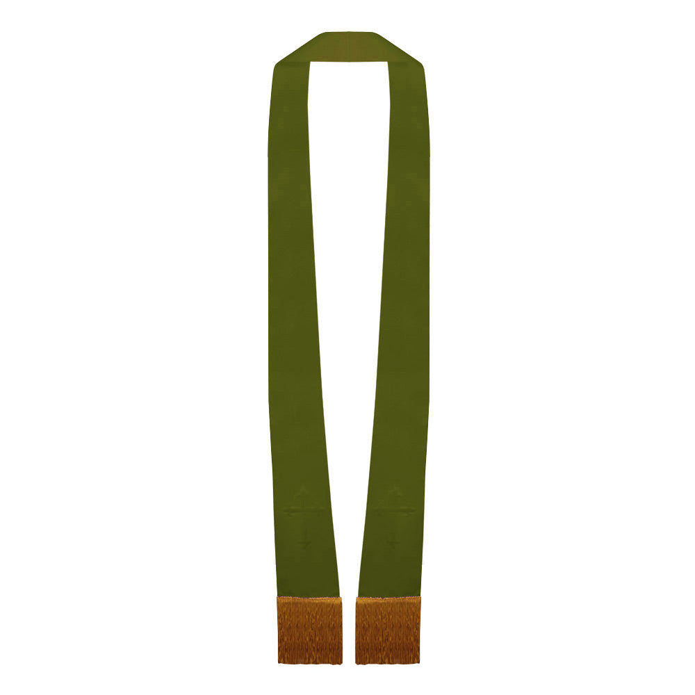Olive Green Satin Pulpit Stole