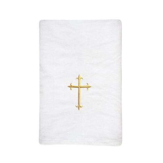 Large Baptism Towel With Cross