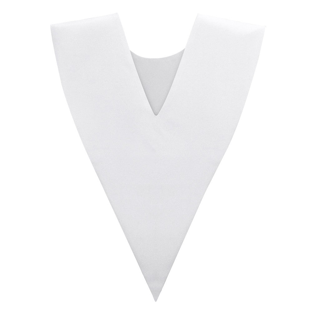 White V-Neck Choir Stole