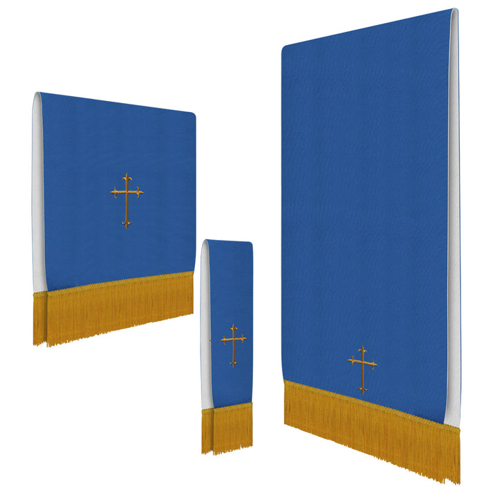 Blue/White Parament 3PC Set – Choir and Clergy