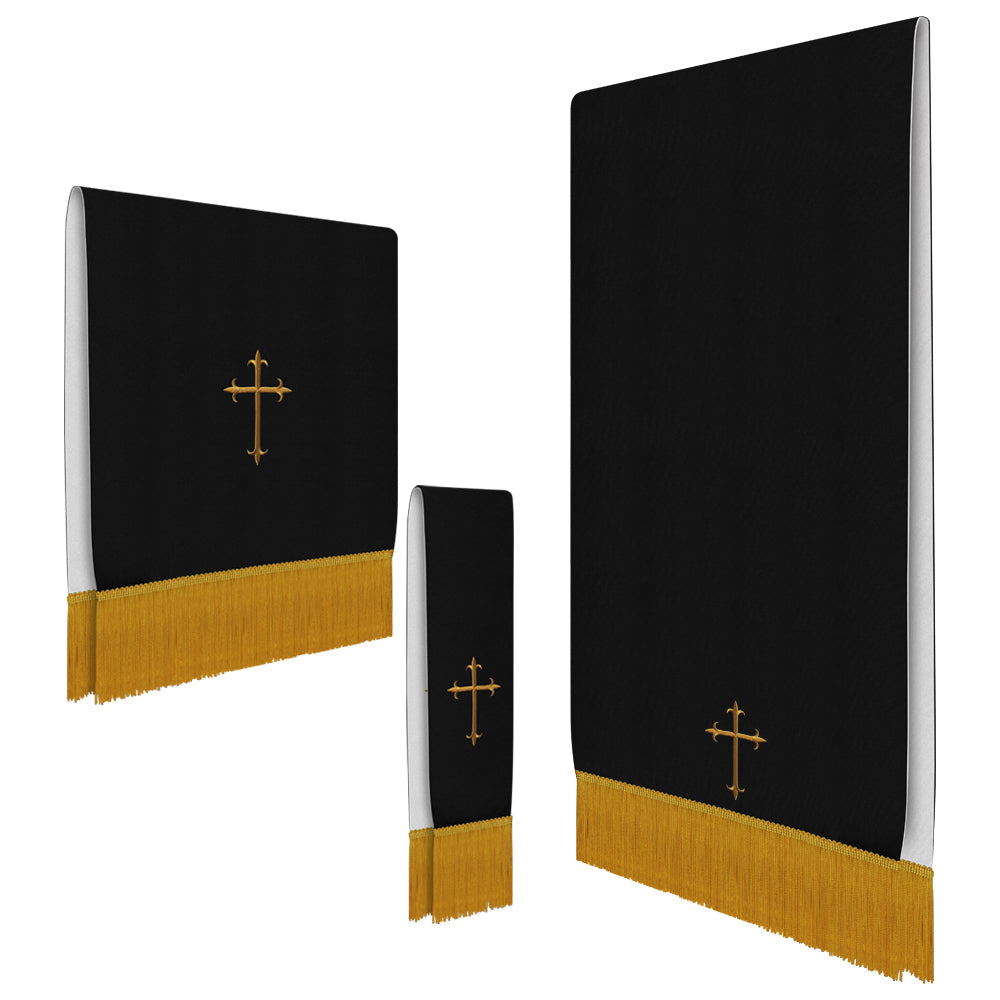 Parament Rack Black/White Parament 3PC Set – Choir and Clergy
